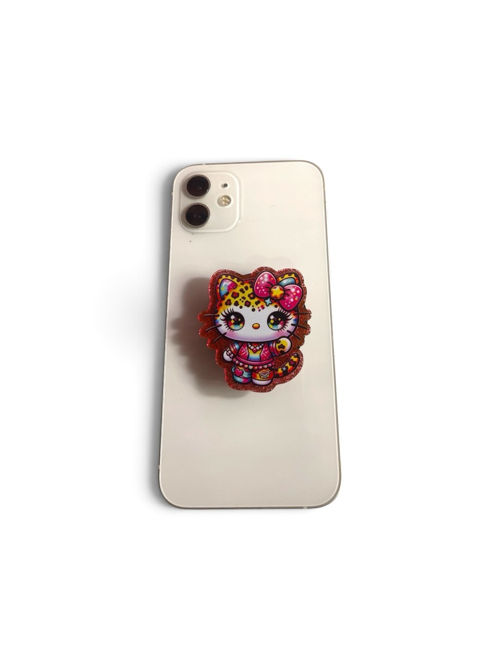 Hello Kitty Leopard Phone Grip with Pink Bow